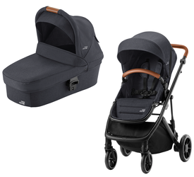 Britax Romer Zestaw 2w1 STRIDER M Black Shadow gondola + wózek spacerowy