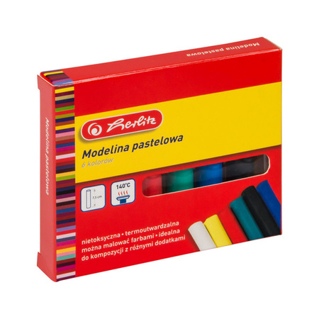 Herlitz Modelina 6kol pastel 560084