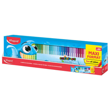 Maped Flamastry Colorpeps Ocean 48szt maxi etui kartonowe 457275