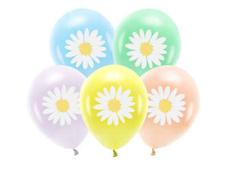 Balony Eco 30cm Stokrotki 5szt 062580