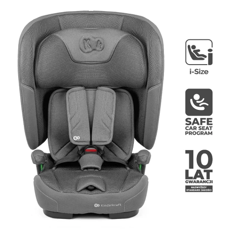 Kinderkraft FIX2GO i-Size 76-150 cm Grey 925872 Fotelik Samochodowy 