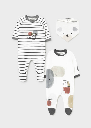 Mayoral Zestaw 2 śpioszki i chusta rozm. 4-6 m 70 kolor 49 metal
