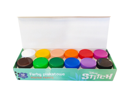 Farby plakatowe 12kol 20ml STITCH 686429