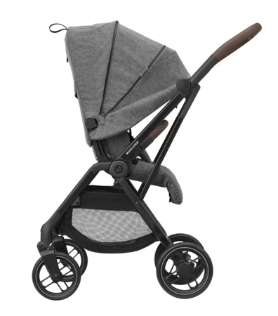 Wózek Maxi Cosi Leona 2 Select Grey (Black Frame & Brown Leather)