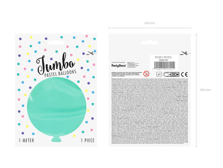Balon okrągły 1m Pastel Light Mint 117327
