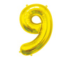 Balon foliowy B&C Cyfra 9 złota 85 cm AA 181067