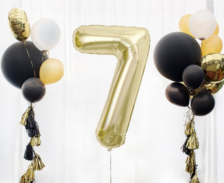 Balon foliowy B&C cyfra 7 szampańska 85 cm AA 189230