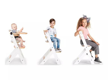 Kinderkraft krzesełko do karmienia enock drewniane białe nogi 915088