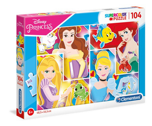 Clementoni puzzle 104 el. princess super color
