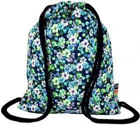Plecak - worek na sznurkach so-11 flowers green