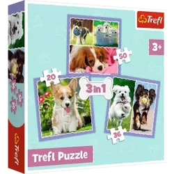 Puzzle Trefl 3w1 Urocze pieski