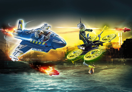 Playmobil 70780 policyjny odrzutowiec: pościg za dronem

