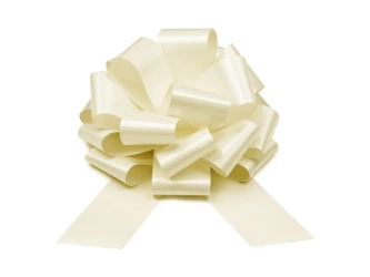 Kokarda ściągana DIY 30cm złamana biel 039407