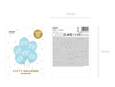 Balony 30cm Mom to be Pastel Light Blue A'6 199101