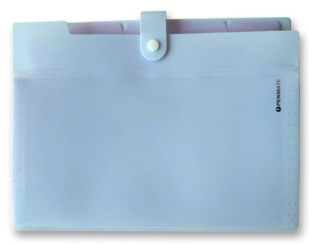 Penmate Teczka z 5-ma przegródkami A4 PP-105 niebieska pastelowa 827872
