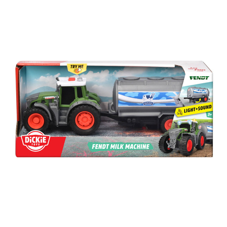 Dickie Fendt Ciągnik z przyczepą na mleko 26 cm 080647