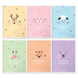 Zeszyt A5 16 kartek w linię podwójną Pastel Cute 553949