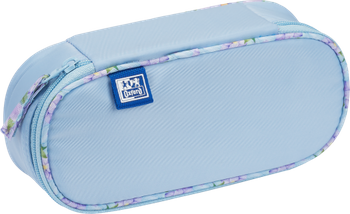 Piórnik z klapką Oxford Flowers niebieski 241622