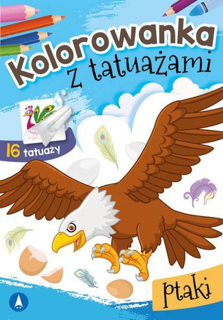 Kolorowanka z tatuażami Ptaki 074154