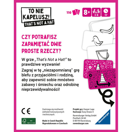 Ravensburger Gra To nie kapelusz 227082