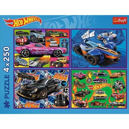 Puzzle Trefl 4x250 Wyścigowe auta 133127