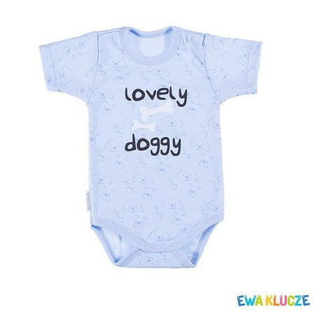Body z krótkim rękawem lovely niebieski/druk 086