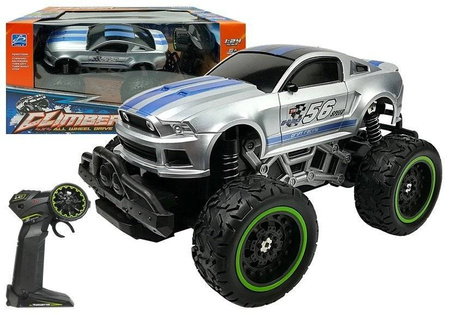Auto zdalnie sterowane R/C 6,5 km/h wysokie koła srebrne 996577
