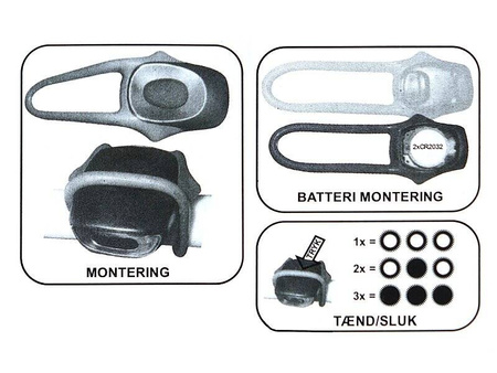Lampka Led rowerowa 11x16cm 360549