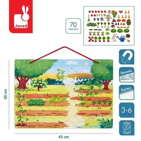 Magnetyczna układanka mój magiczny ogród janod 354633