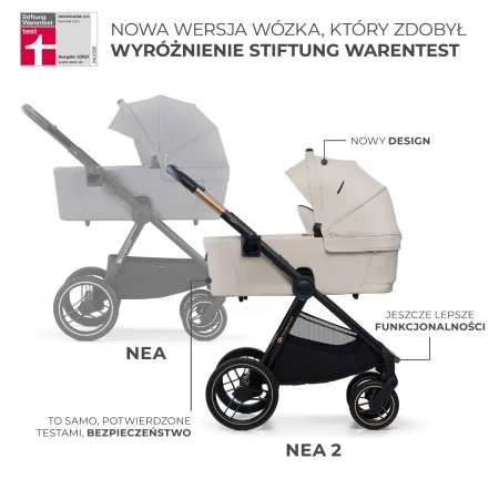 Kinderkraft  Nea 2 Soft Beige 2w1 926039 Wózek wielofunkcyjny