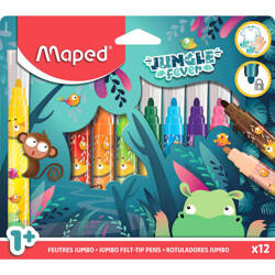 Maped Flamastry Jumbo Jungle Fever 12kol pudełko 469001