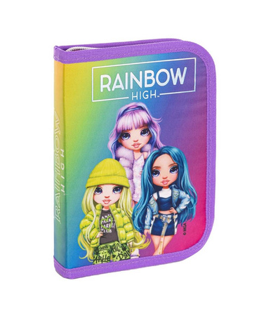 Piórnik pojedynczy dwuklapkowy bez wyposażenia RAINBOW HIGH SILVER 192871