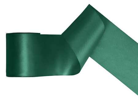 Tasiemka satynowa 100MM/25M butelkowa zieleń 056466