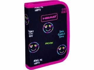 Piórnik pojedynczy dwuklapkowy bez wyposażenia Head Smile Sparkle Shine! AC1 222080