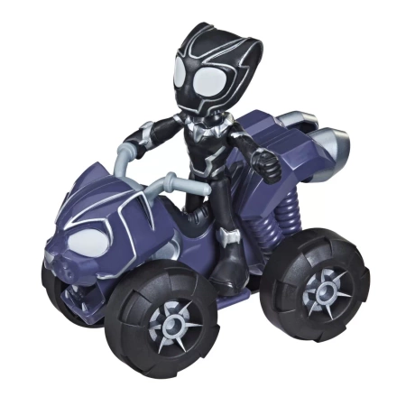 Marvel F1459/F1943 Spidey i przyjaciele Czarna Pantera z pojazdem Figurka 10 cm 974962