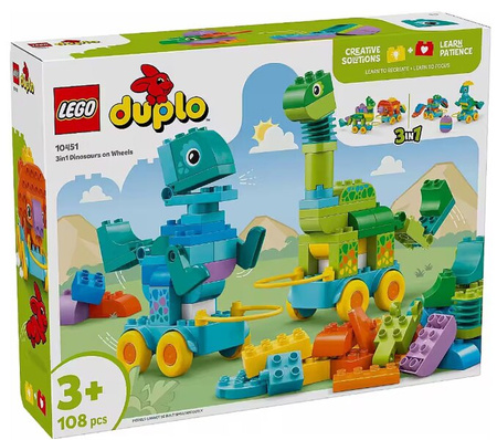 Lego 10451 Duplo 3 w 1 dinozaury na kółkach 816647