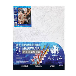 Zestaw z farbami malowanie wg. numerów podobr. 40x50cm Różany Bukiet 206455