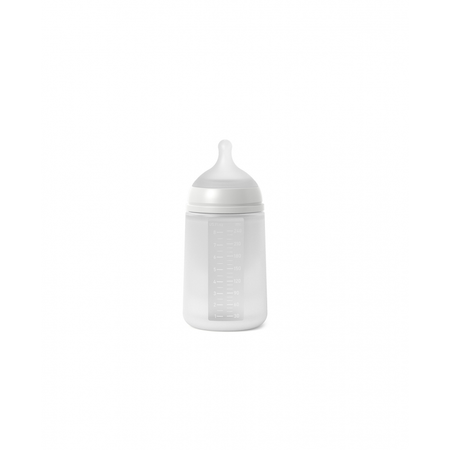 Suavinex Butelka silikonowa 240 ml | SX Pro średni przepływ | transparentna | New All Silicone