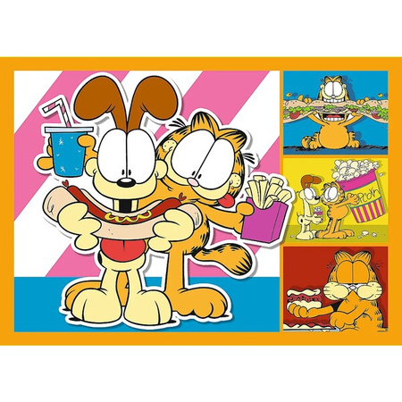Puzzle Trefl 4w1 Garfield kocha lazanię 346732