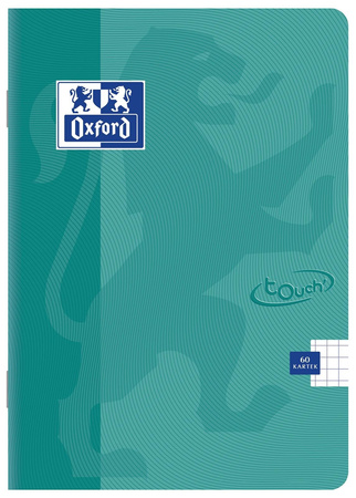 Oxford touch zeszyt  a4 - miękka kartonowa okładka - zszywki - linia 9 mm z marginesem - 60 kartek - miks kolorów