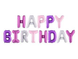 Balon foliowy happy birthday 340x35cm mix 107175