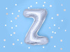 Balon foliowy litera "z", 35cm, srebrny
