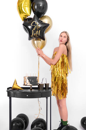 BALON FOLIOWY STO LAT ! 40CM CZARNY 170940