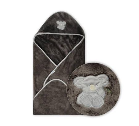 Babymatex Kocyk z mikrofazy z kapturkiem Koala 95x95 065412