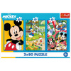 Puzzle Trefl 3x80 Ekipa Myszki Miki 348873