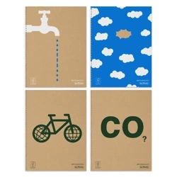 Brulion na spirali A4 60 kartek w kratkę FSC Szymankiewicz 582529