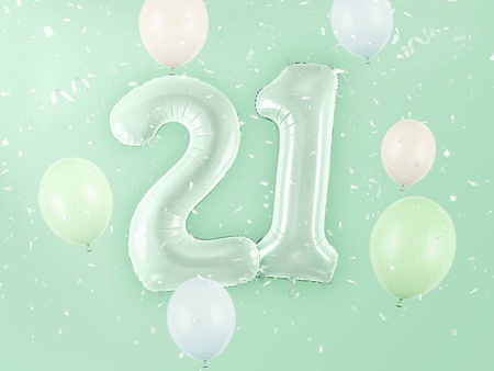 Balon foliowy cyfra 1 72cm zieleń 052635