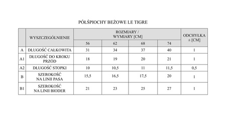 POLSPIOCHY LE TIGRE 62 BEŻ PINOKIO