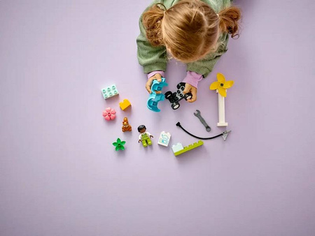 Lego 10985 Duplo Turbina wiatrowa i samochód elektryczny