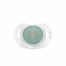 Suavinex Smoczek anatomiczny SX Pro silikonowy| Premium | 0-6 m | Sowa miętowa| Bonhomia